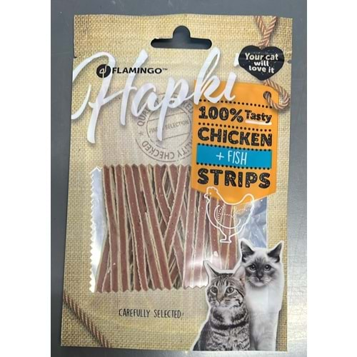 HAPKI SUSHI STRIPS FINE WITH CHICKEN AND FISH 50G