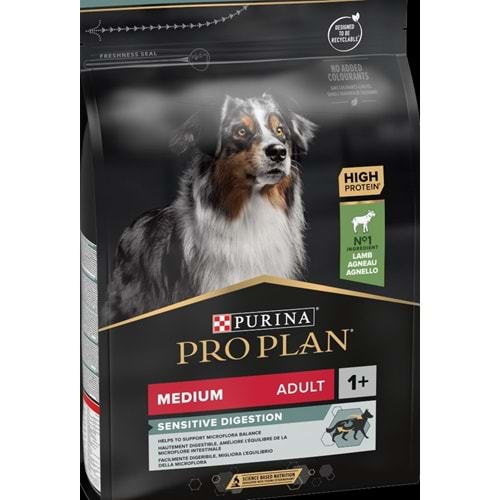 PROPLAN MEDIUM ADULT SENSITIVE DIGESTION LAMB 3KG