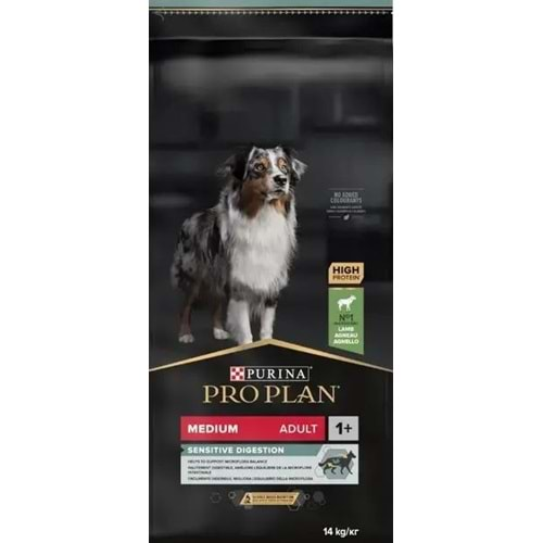 PROPLAN MEDIUM ADULT DOG SENSITIVE DIGESTION LAMB 14KG