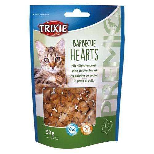 TRIXIE BARBECUE HEARTS CHICKEN CAT 50G