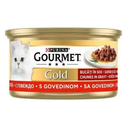 GOURMET PARÇA SIĞIR ETLİ YAŞ MAMA 85GR