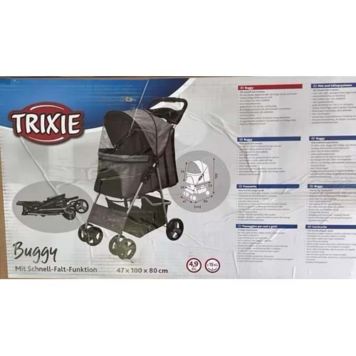 TRİXİE BUGGY 47X100X80 CM GREY