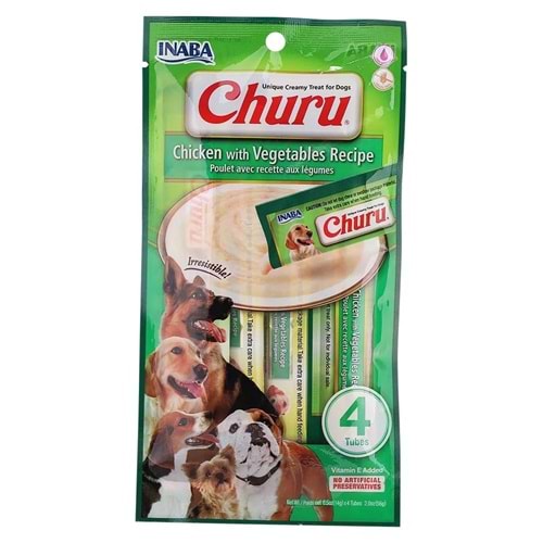 CHURU DOG VEGETABLES 4X14G