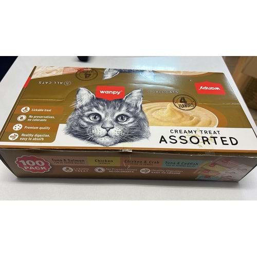 WANPY ASSORTED CREAMY 14GR-100PCS