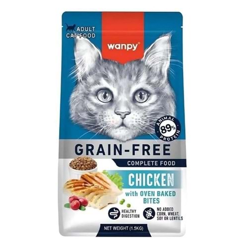 WANPY GRAİN FREE ADULT CAT CHICKEN 1.5KG
