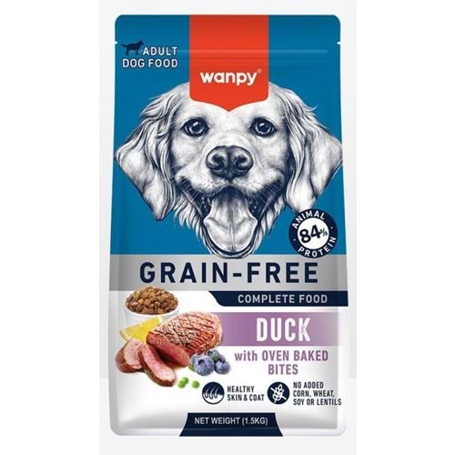 WANPY GRAİN FREE DOG DUCK 1.5KG