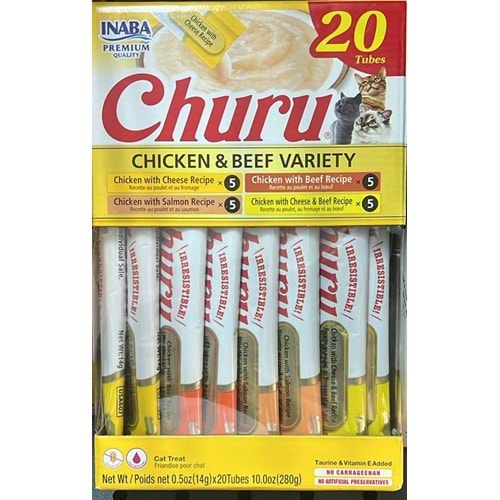 CHURU CAT CHICKEN&BEEF 20PCS