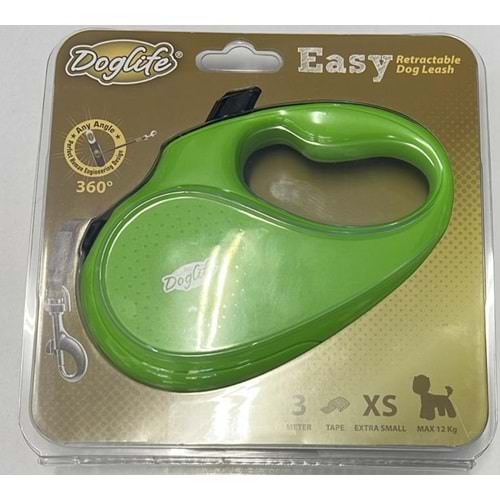 DOGLIFE GEZDİRME 3 METRE YEŞİL (XS)