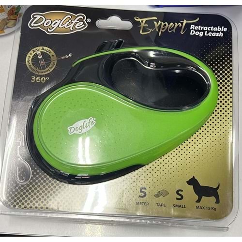 DOGLIFE GEZDİRME 5 METRE YEŞİL (S)