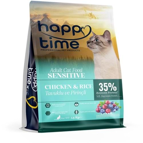 HAPPY TİME SENSITIVE ADULT CAT CHICKEN 1.5KG