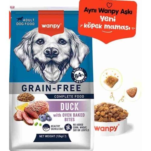 WANPY GRAIN FREE DOG DUCK 12KG