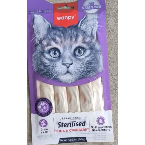 WANPY CREAMY TREAT FOR STERLISED TUNA&CRANBERRY 70G