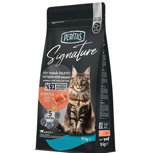 PERITAS SIGNATURE SALMON HAIRBALL ADULT CAT 10KG