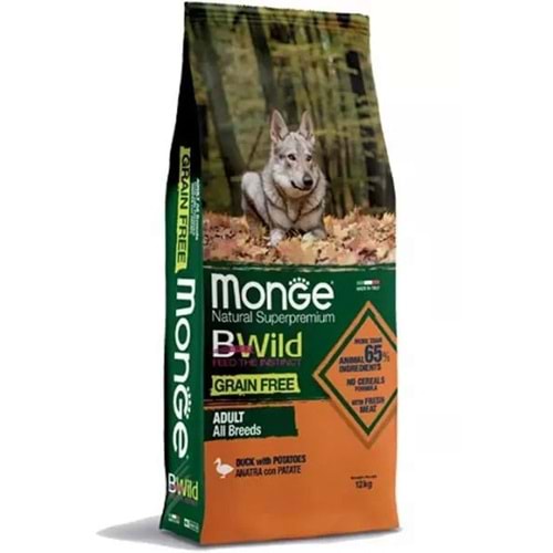 MONGE BW GRAIN FREE DUCK POTATO ADULT 12KG