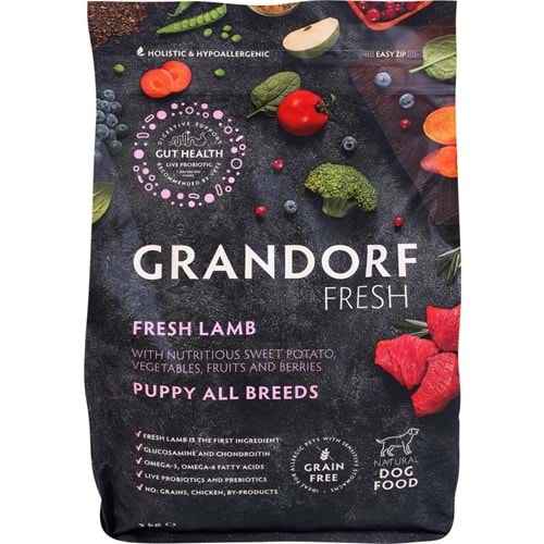 GRANDROF FRESH PUPPY ALL BRREED FRESH LAMB 3KG