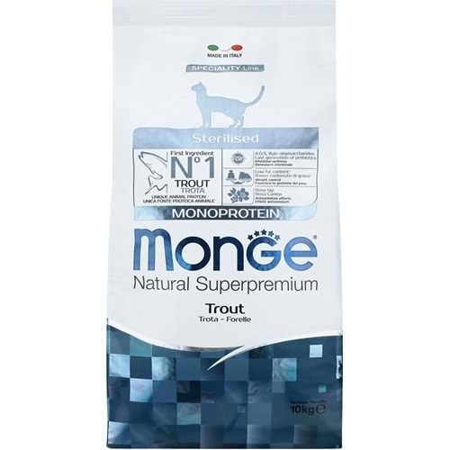 MONGE CAT STERLISED TROTA 10KG