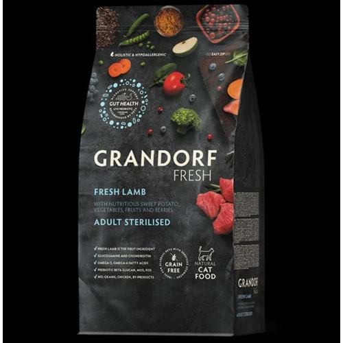 GRANDORF FRESH STERLISED CAT FRESH LAMB 2KG