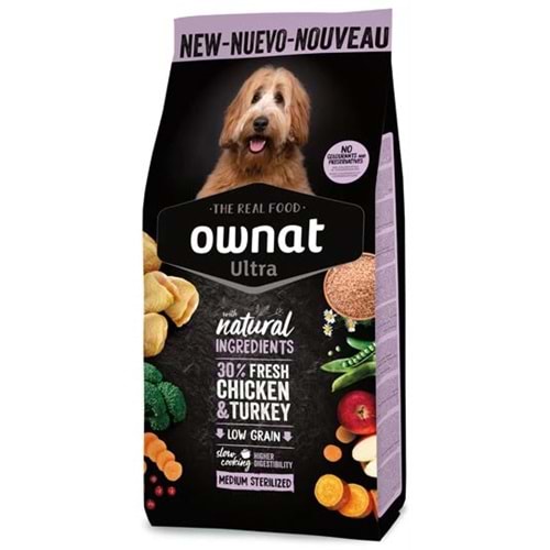 OWNAT ULTRA MEDIUM STERLISED DOG 12KG
