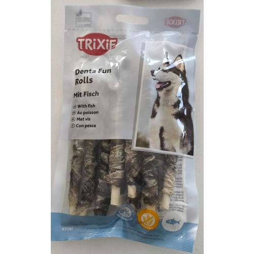 TRIXIE DENTA FUN WİTH FİSH 12CM 10PCS 75G