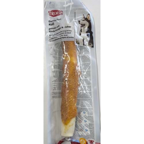 TRIXIE DENTA FUN ROLL FİLLED WİTH BOVİNE LUNG LIVER 28CM