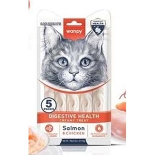 WANPY LİCKABLE CAT TREATS DIGESTIVE HEALTH SALMON&CHICKEN