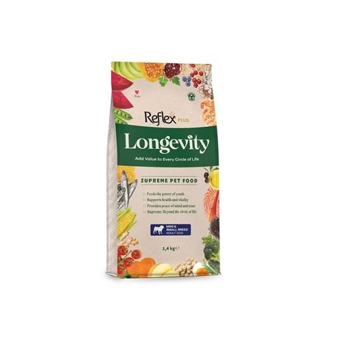 REFLEX PLUS LONGEVITY MINI SMALL ADULT DOG 1400G