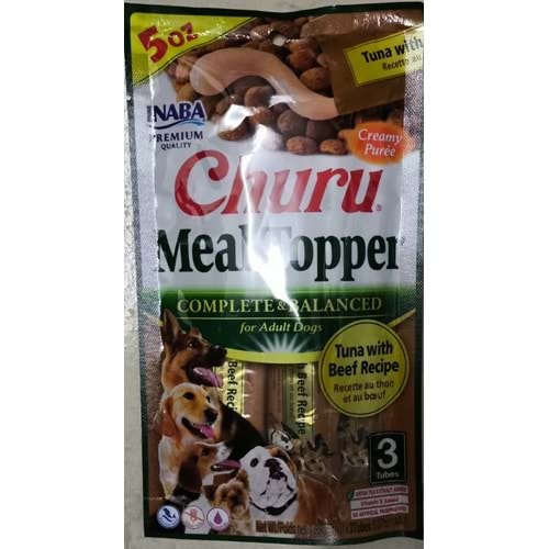 CHURU MEAL TOPPER DOG TUNA BEEF 3TUBE 144G