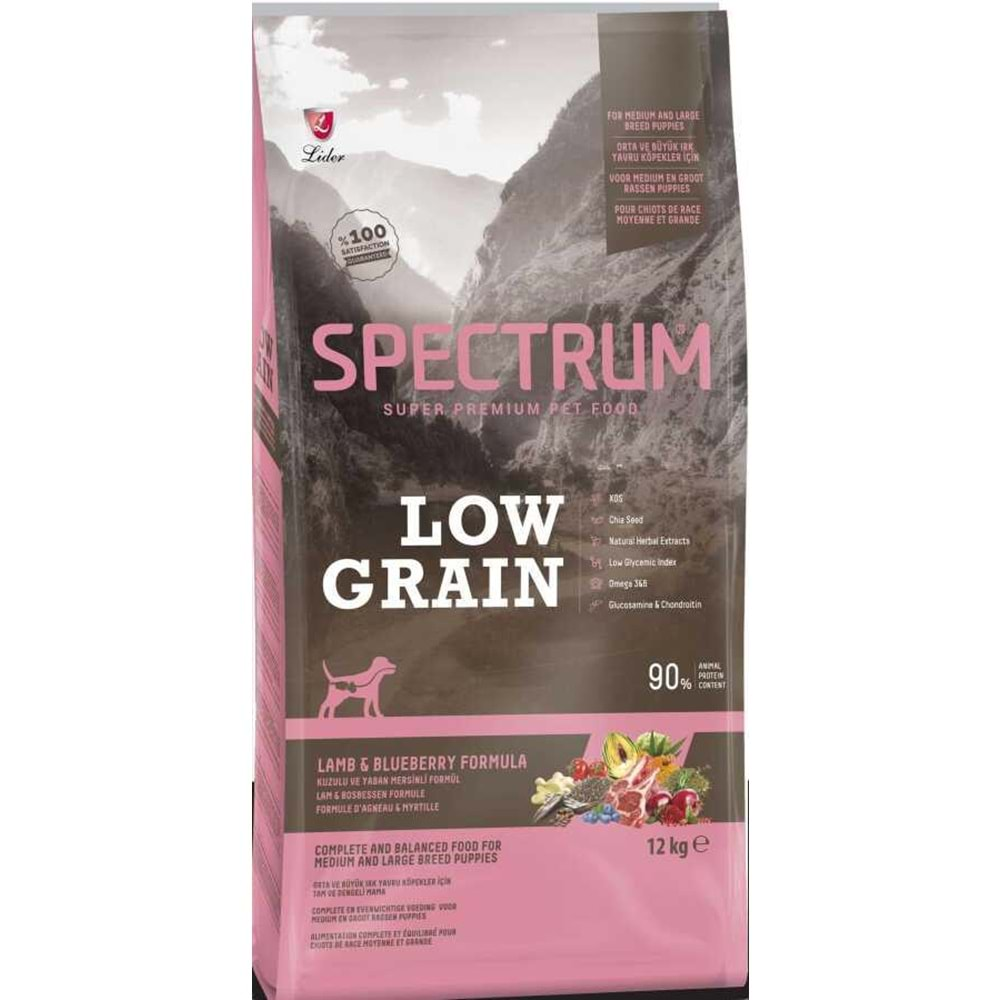 SPECTRUM LOWGRAIN M&L LAMB PUPPY 12KG