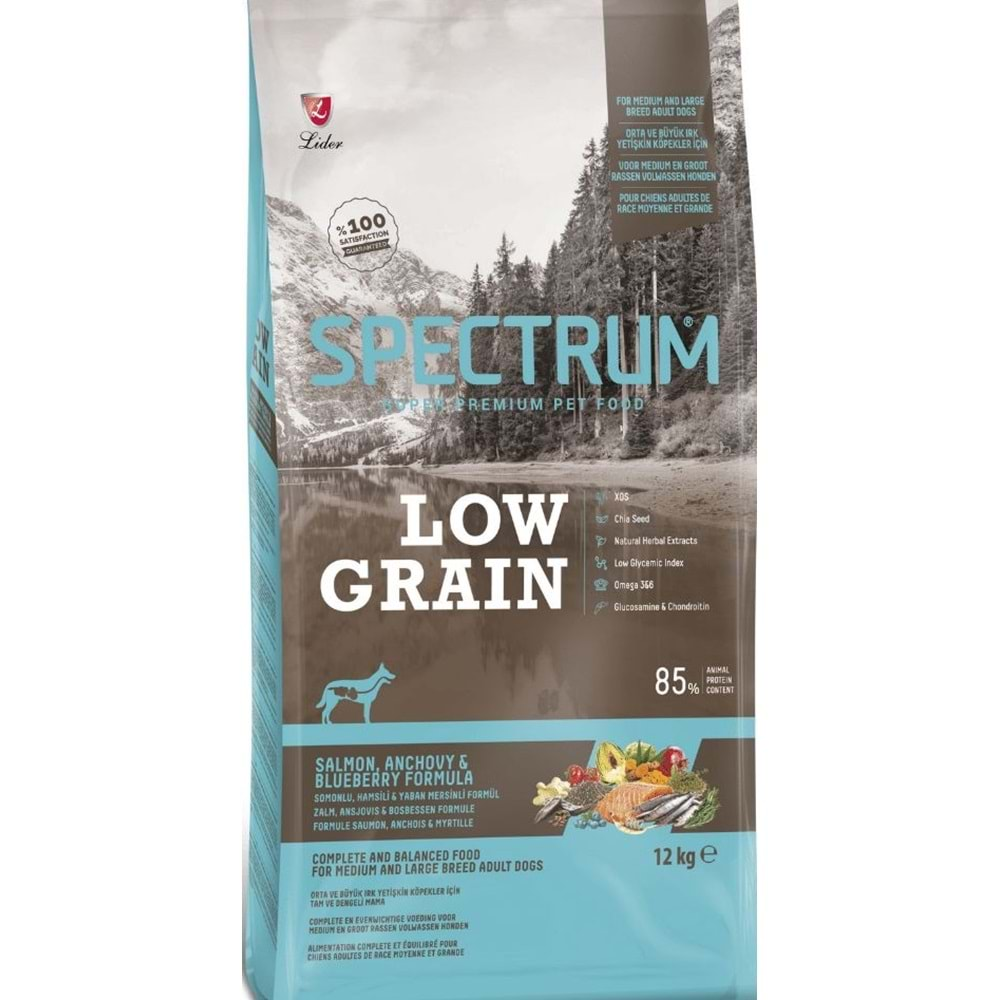 SPECTRUM LOWGRAIN M&L SALMON ADULT 12KG