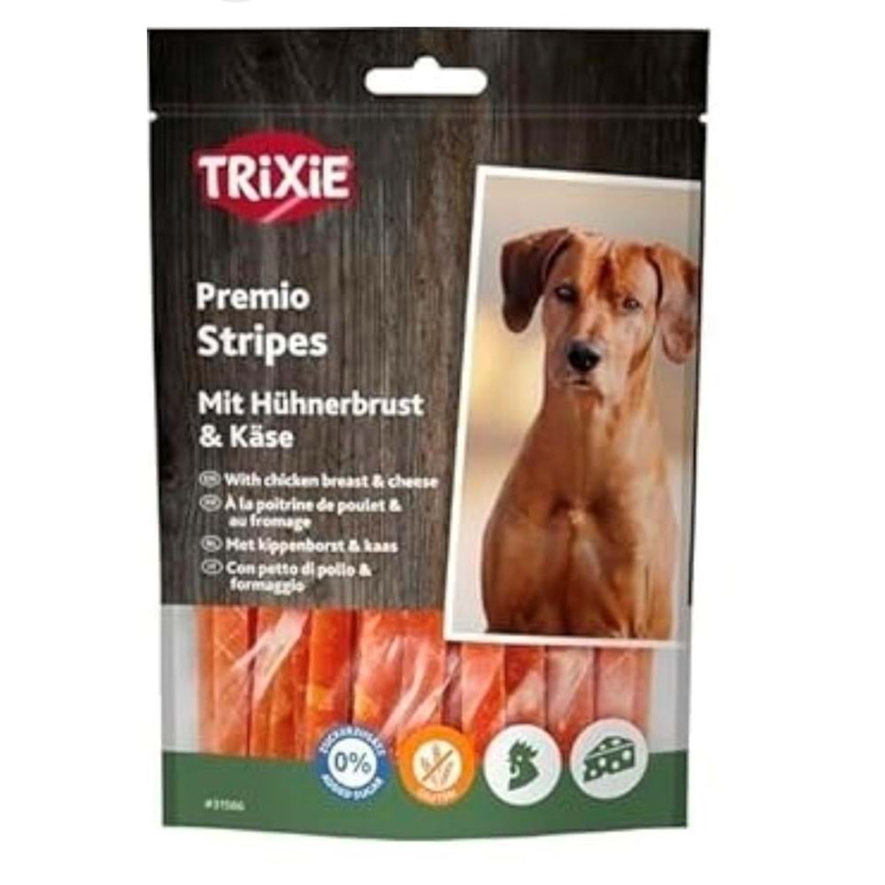 TRIXIE PREMIO CHEESE CHICKEN STRIPES 100G
