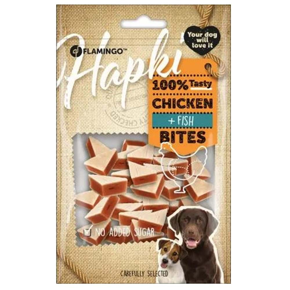 HAPKI CHICKEN&FISH BITES 85G