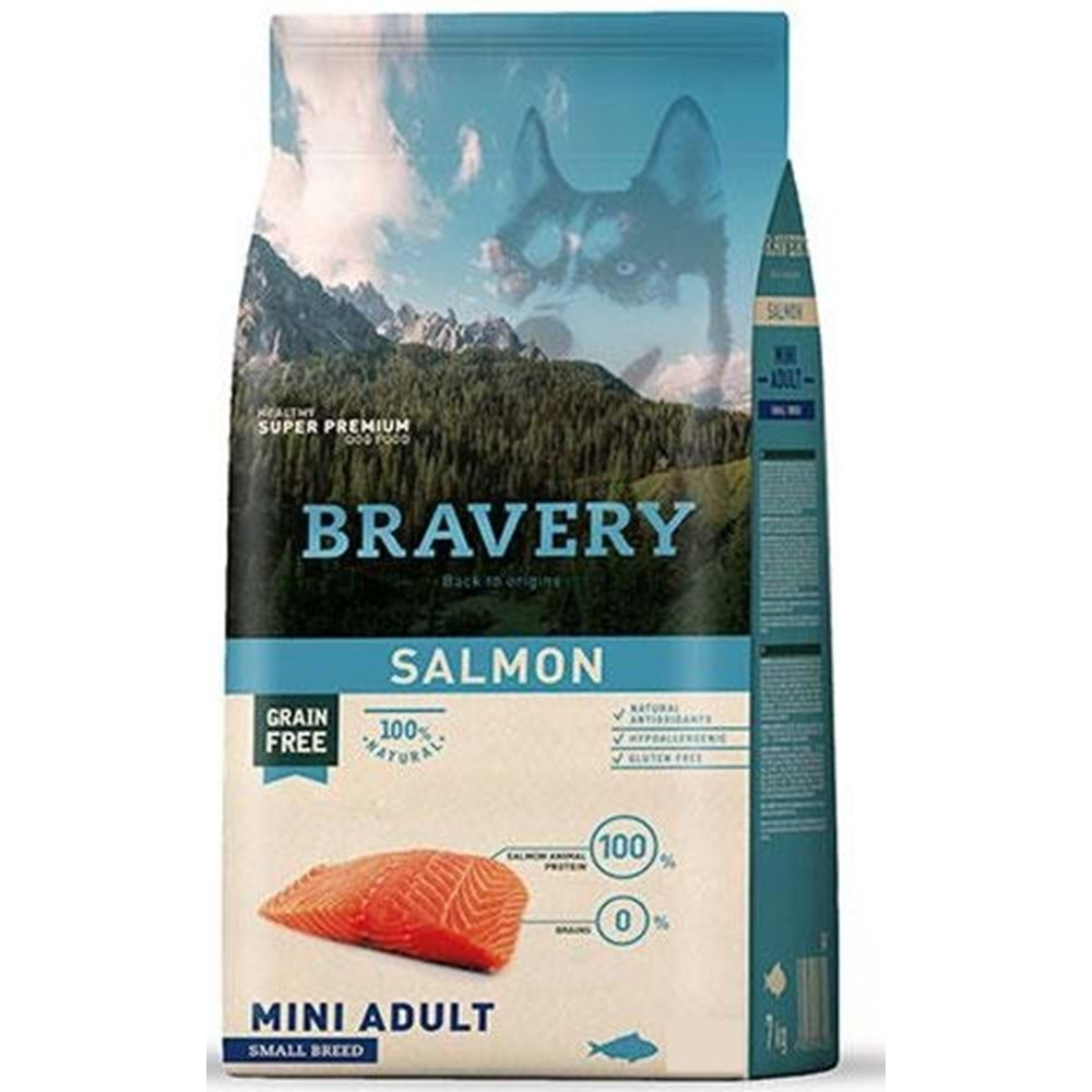 BRAVERY MINI ADULT SALMON 7KG