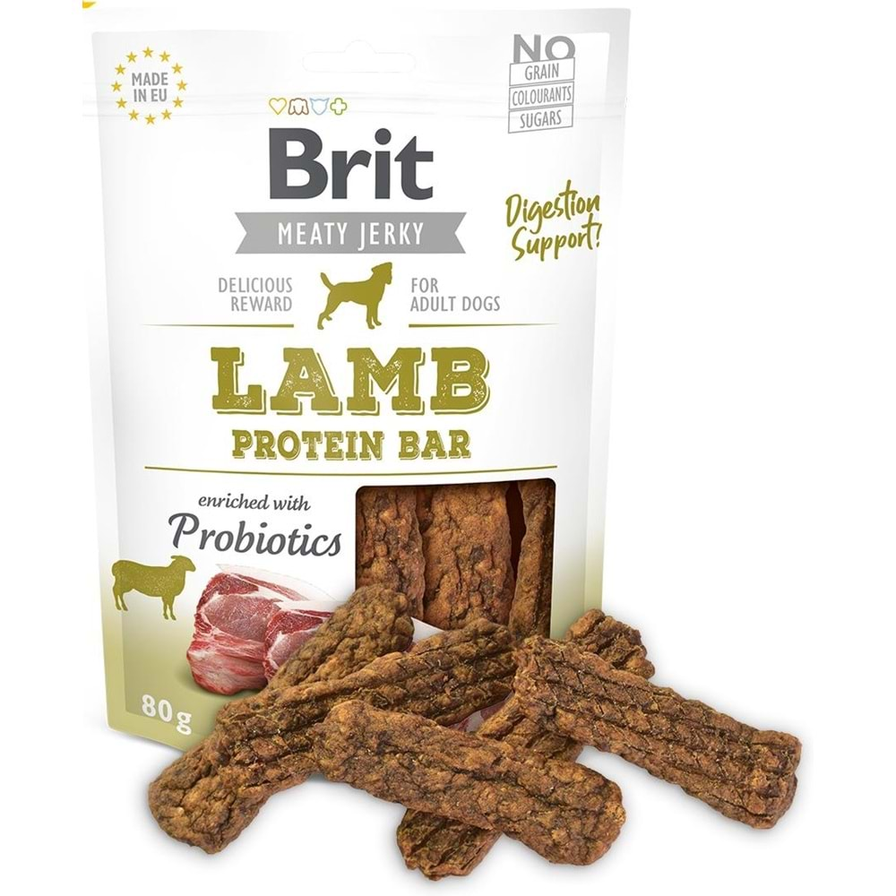 BRİT JERKY LAMB PROTEİN BAR 80G