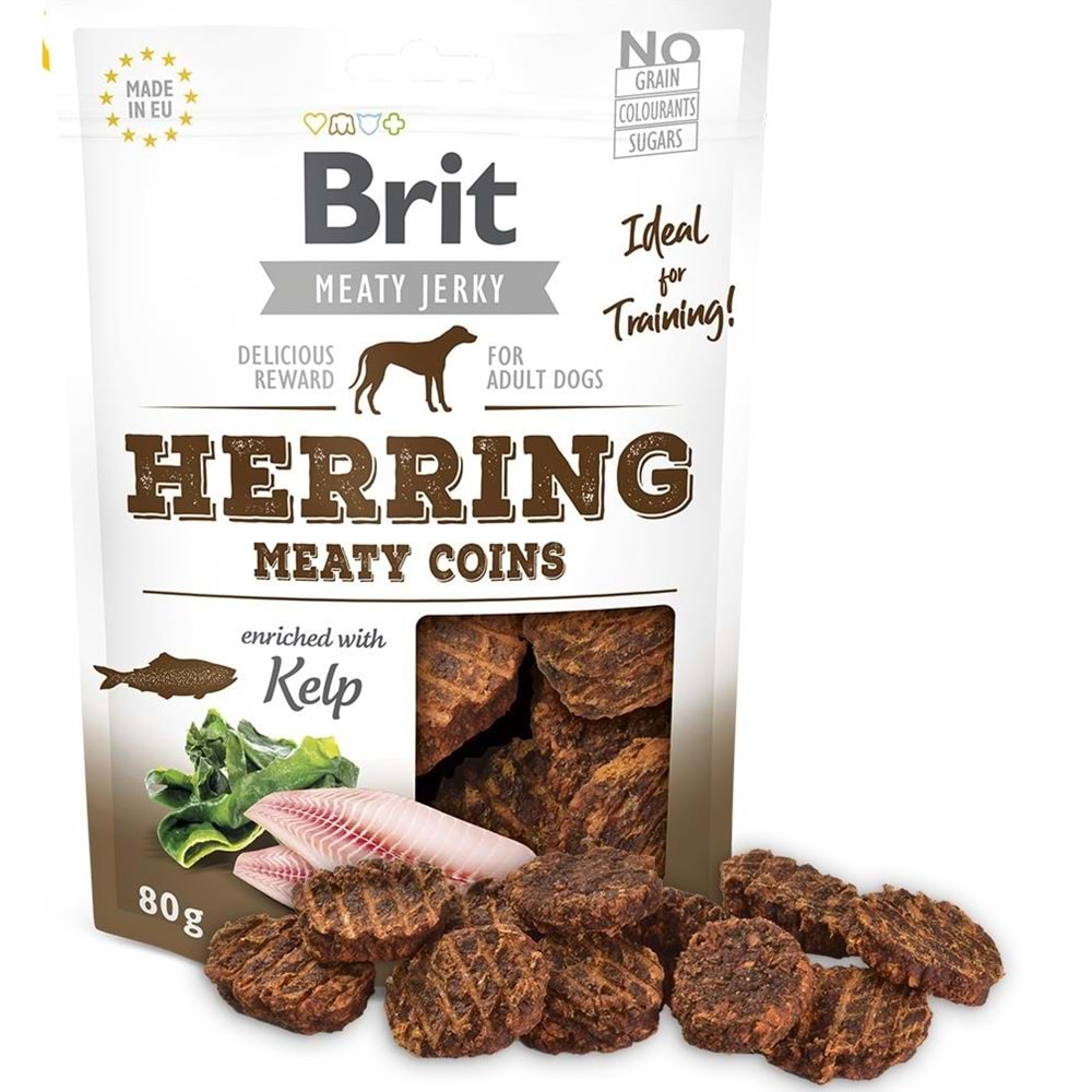 BRİT JERKY HERRİNG MEATY COIİNS 80G