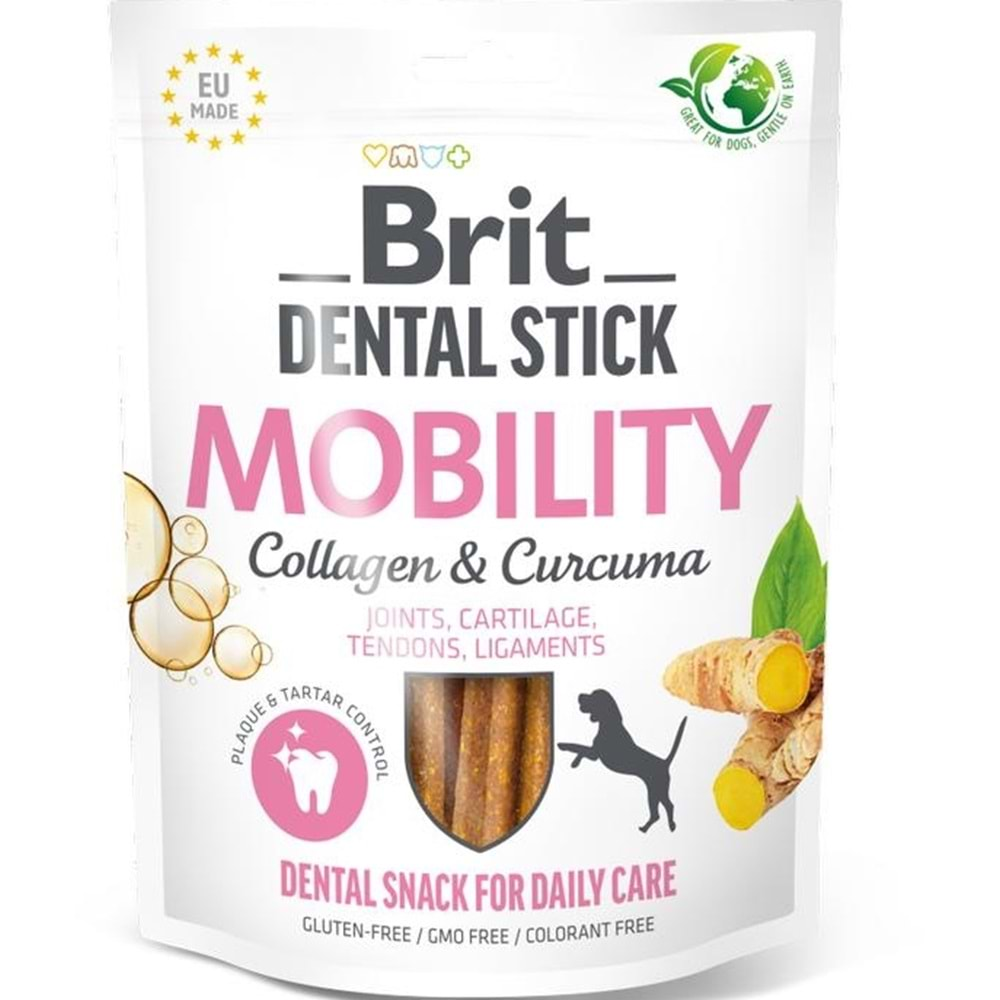 BRİT DENTAL STİCK MOBİLİTY WİTH CURCUMA COLLAGEN 7PCS