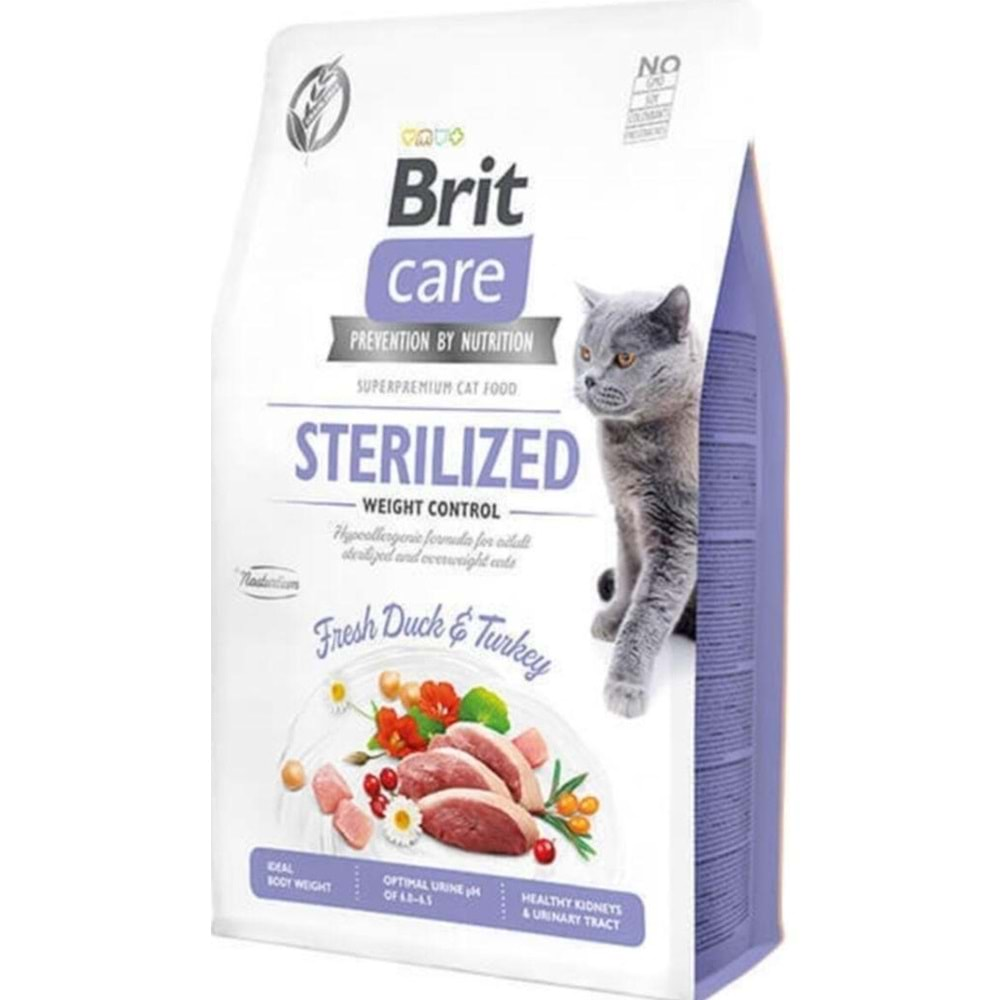 BRİT CARE CAT GRAİN FREE STERLISED WEİGHT CONTROL 2KG