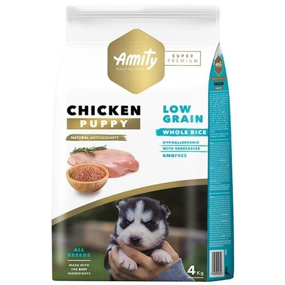 AMITY LOW GRAIN CHICKEN PUPPY 4KG