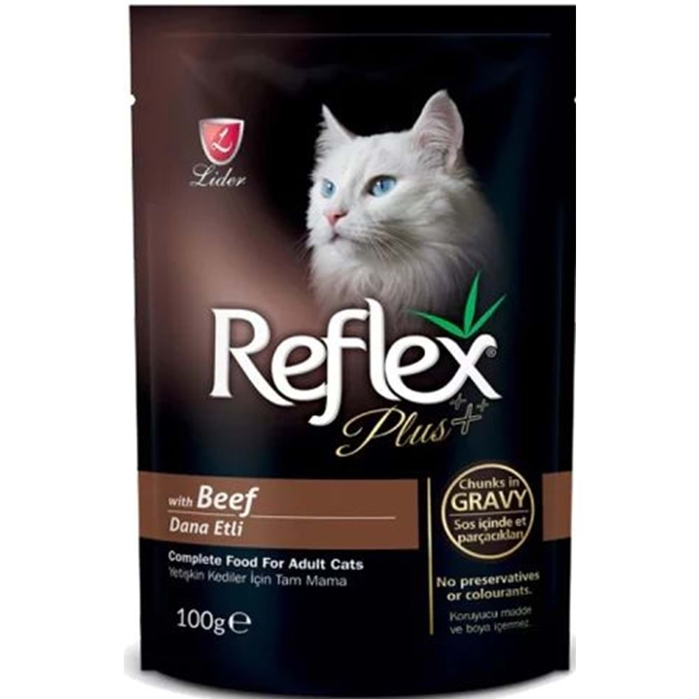 REFLEX PLUS CAT BEEF POUCH 100G