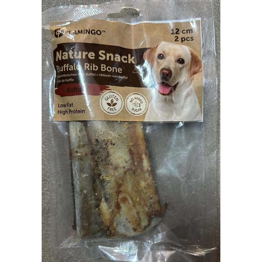 NATURE SNACK BUFFALO RIB NATURE 2PCS 12CM