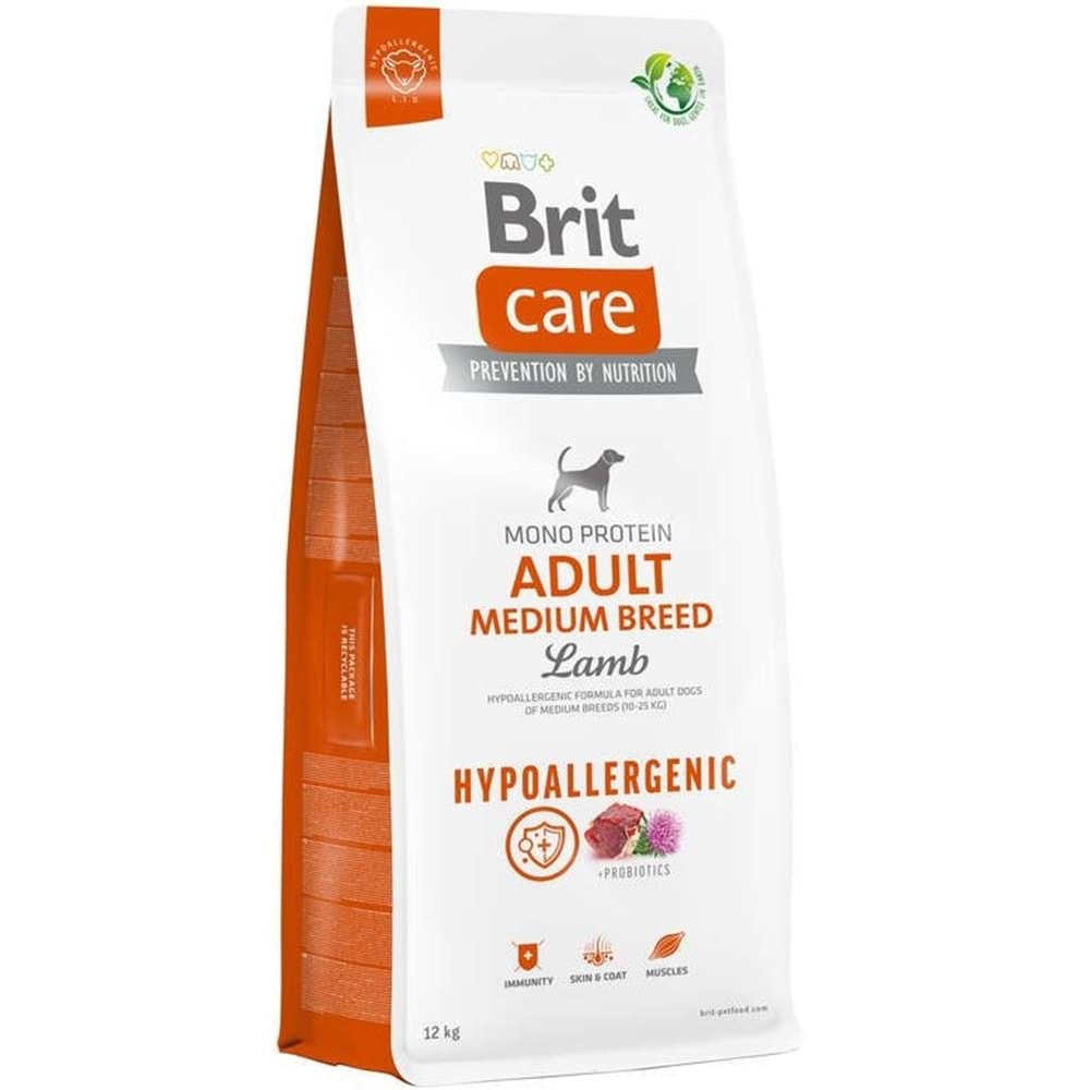 BRİT CARE ADULT MEDİUM BREED LAMB&RİCE 12KG