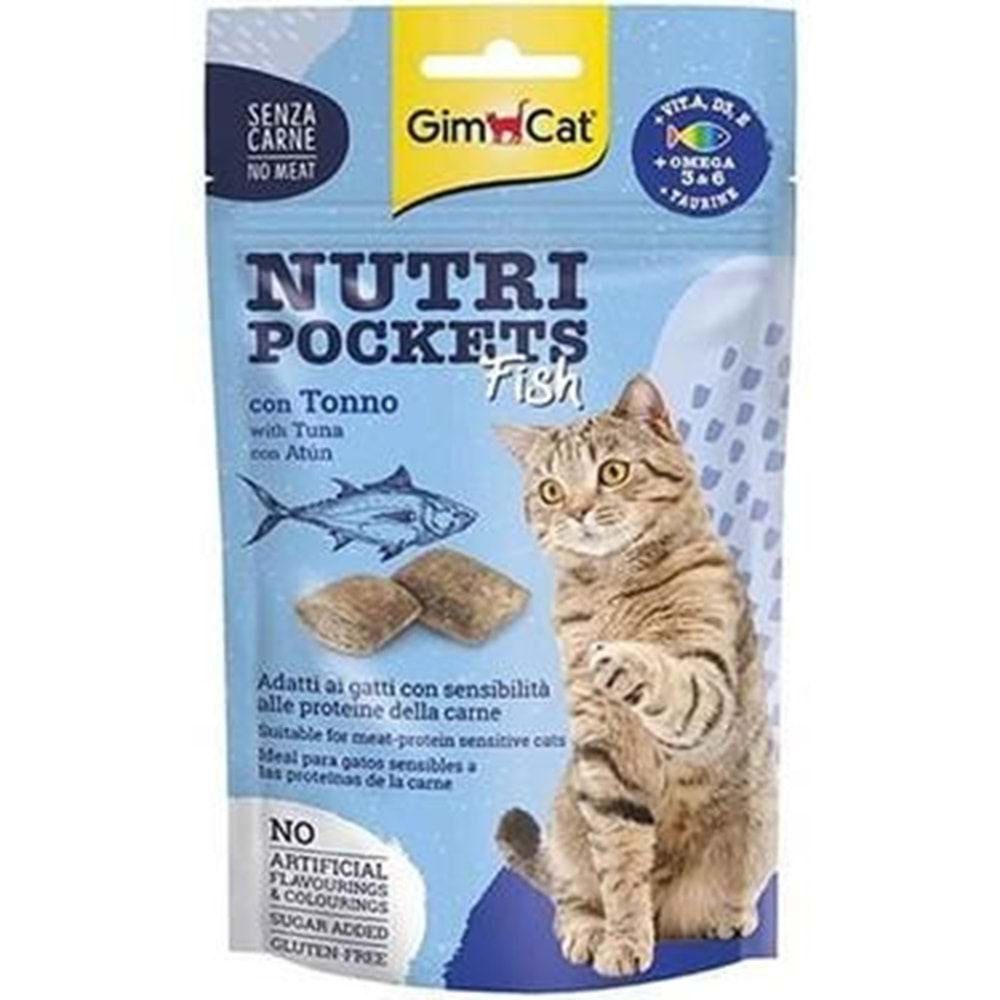 GİM CAT NUTRI POCKETS FİSH 60G