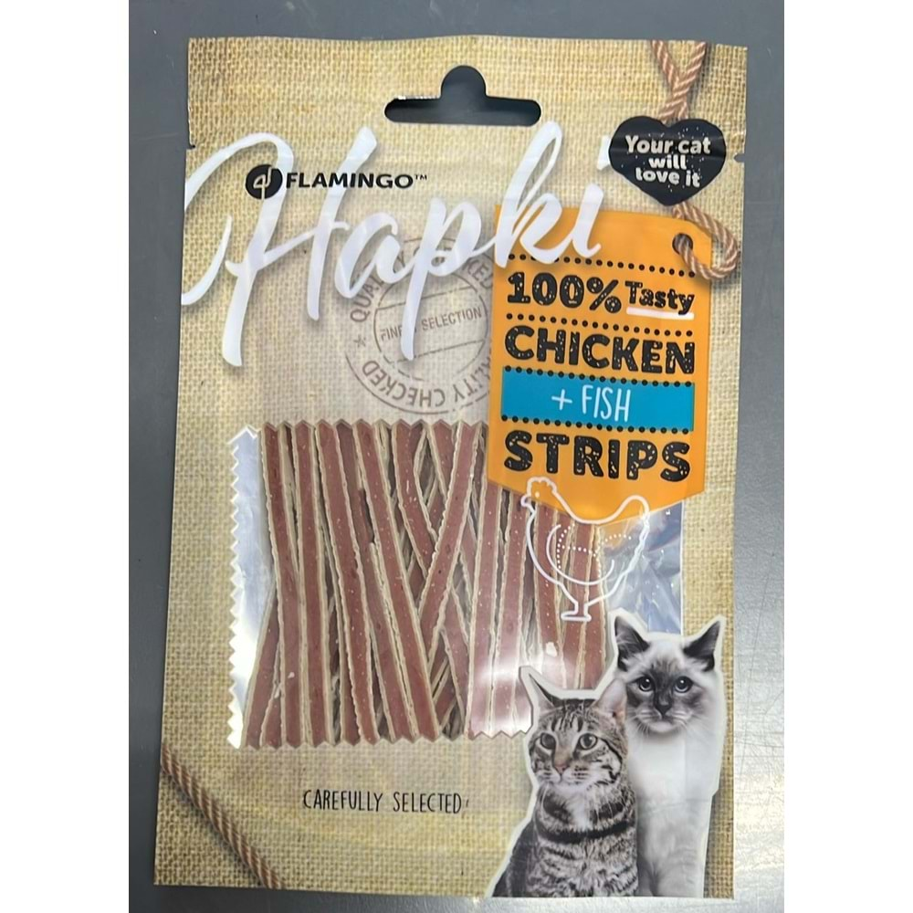 HAPKI SUSHI STRIPS FINE WITH CHICKEN AND FISH 50G