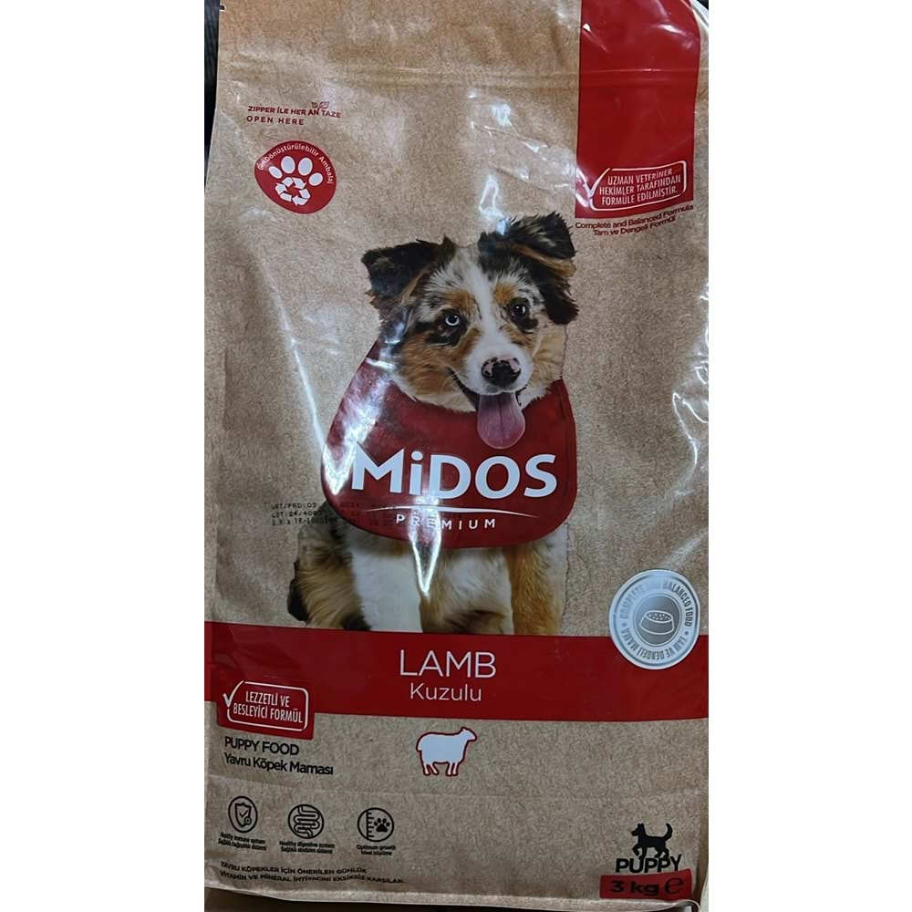 MİDOS PUPPY LAMB RİCE 3KG