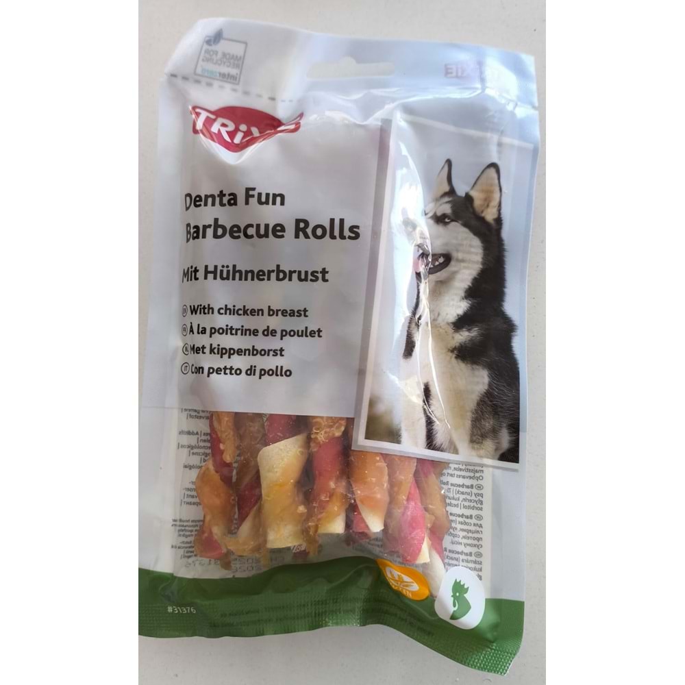 TRIXIE DENTA FUN BARBECUE ROLLS WITH CHICKEN 80G