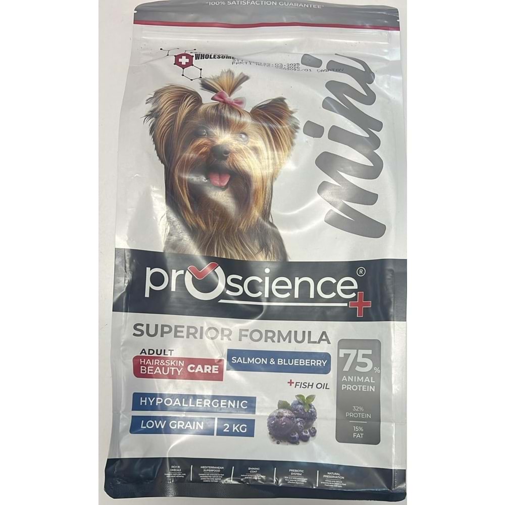 PRO SCIENCE LOW GRAIN MINI ADULT SALMON BLUEBERRY 2KG