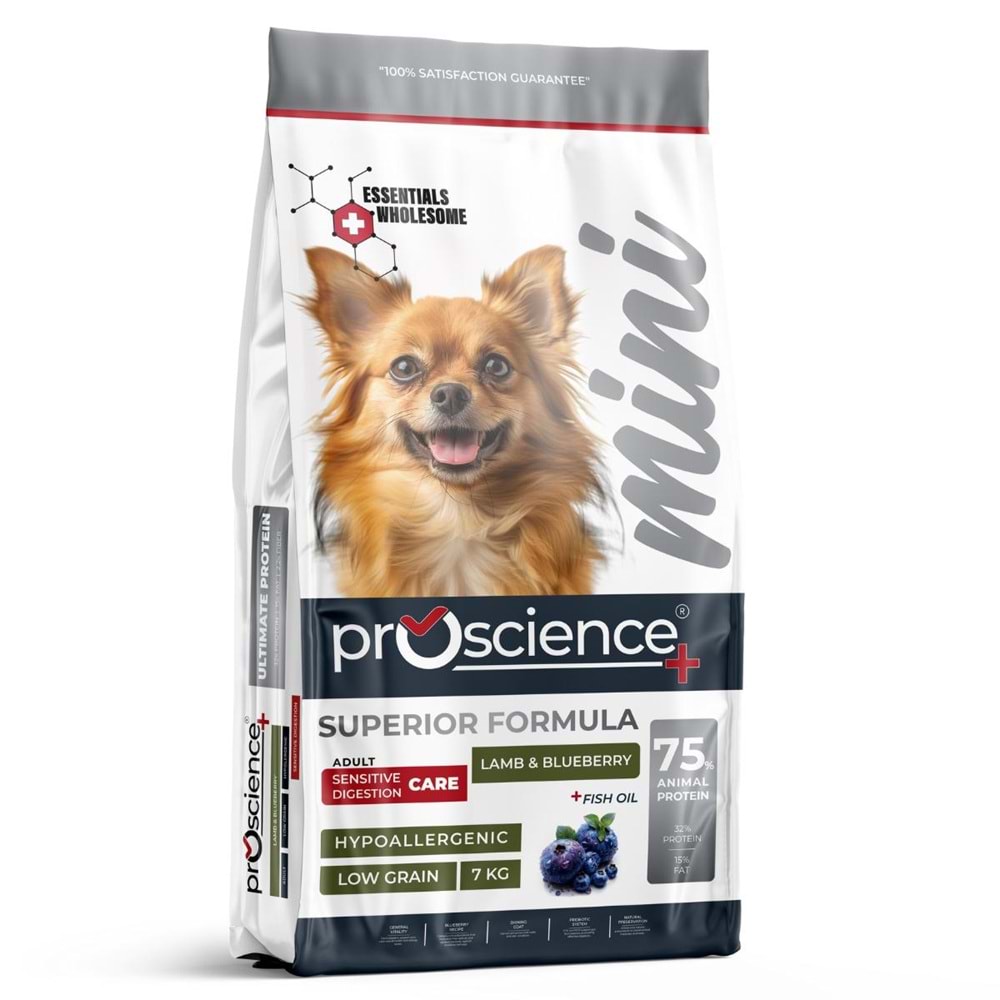 PRO SCIENCE LOW GRAIN MINI ADULT LAMB&BLUEBERRY 7KG