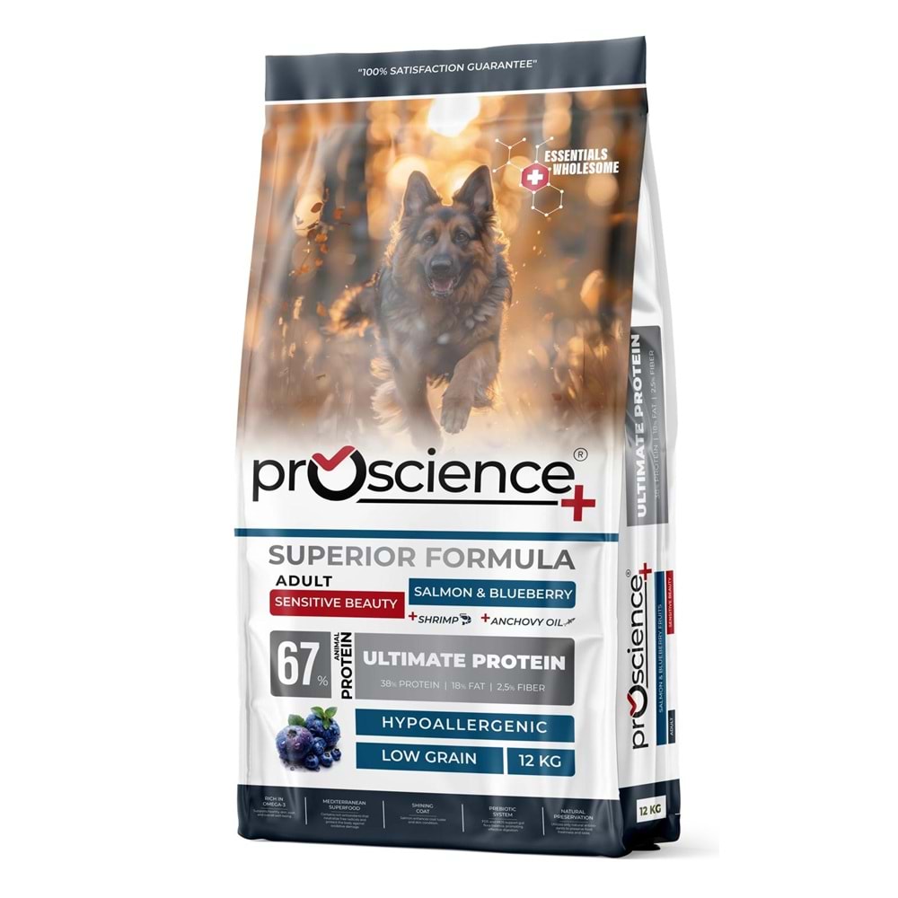 PRO SCIENCE LOW GRAIN ADULT SALMON&BLUEBERRY 12KG
