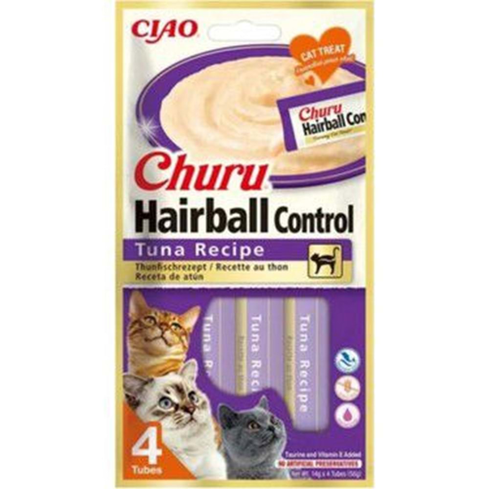 CHURU HAIRBALL TUNA 4TUBES
