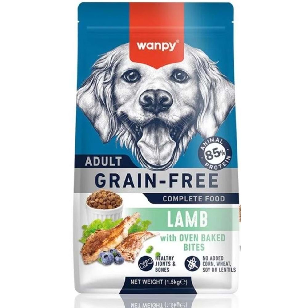 WANPY GRAIN FREE COMPLETE FOOD FOR ADULT DOG LAMB RECIPE 1,5KG