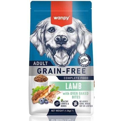 WANPY GRAIN FREE COMPLETE FOOD FOR ADULT DOG LAMB RECIPE 1,5KG